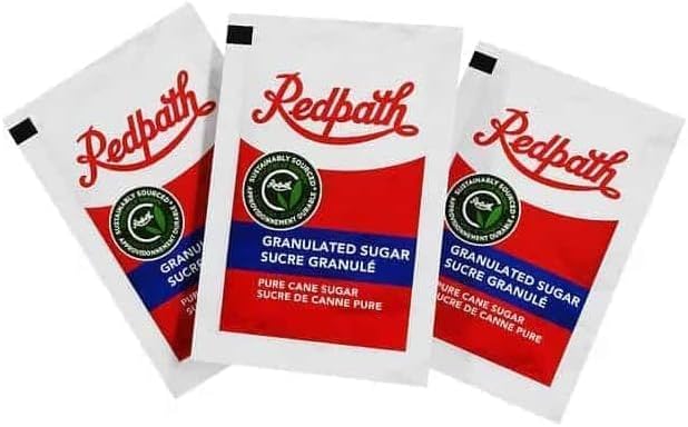 3 sachets de sucre blanc granulé.