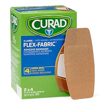 Pansement adhésif en tissu Curad 2x4 (boite de 50)