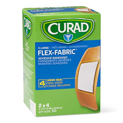 Pansement adhésif en tissu Curad 2x4 (boite de 50)